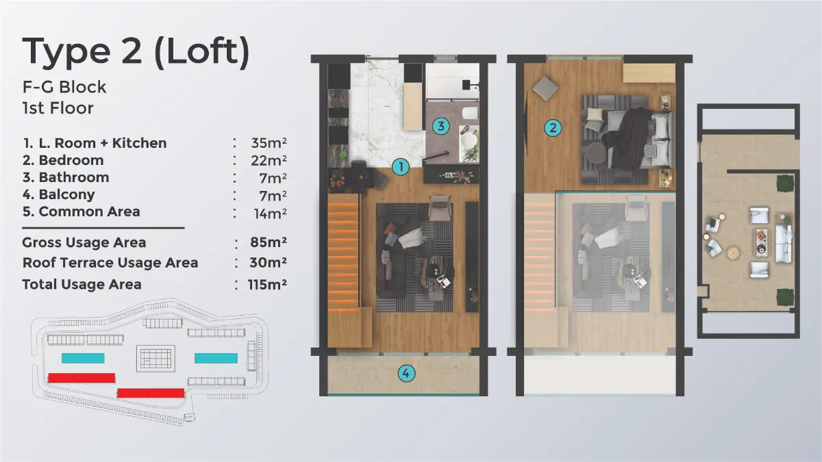 Seafront Iskele North Cyprus - Loft Type 2