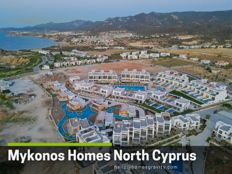 A warm island feeling settles in the Mykonos Homes North Cyprus